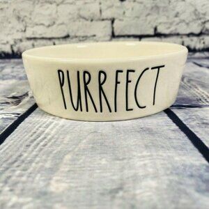 Rae Dunn PURRFECT  Pet Cat Dog Dish Bowl 5" Small ARTISAN Collection New Kitty